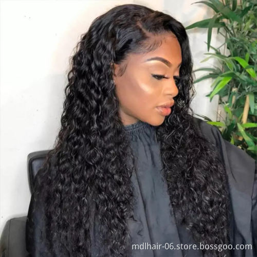 wholesale 30 32 Inch Water Wave Lace Front Wig Brazilian Lace Front Human Hair Wigs For Women 4x4 Frontal Closure Wig